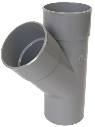 NICOLL COV50170 Culotte et embranchement Simple Male-Femelle à 45° -PVC Gris-Ø 100 mm-BT14