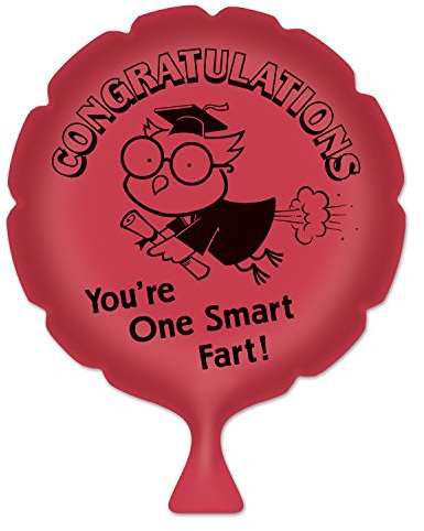 Beistle , 8-Inch You're One Smart Fart Whoopee Cushion, 8 Inch, Red/Black