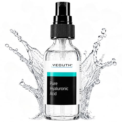 YEOUTH Hyaluronsäure Serum Gesicht für Alle Hauttypen, Anti Aging Pure Hyaluronic Acid Serum 60ml