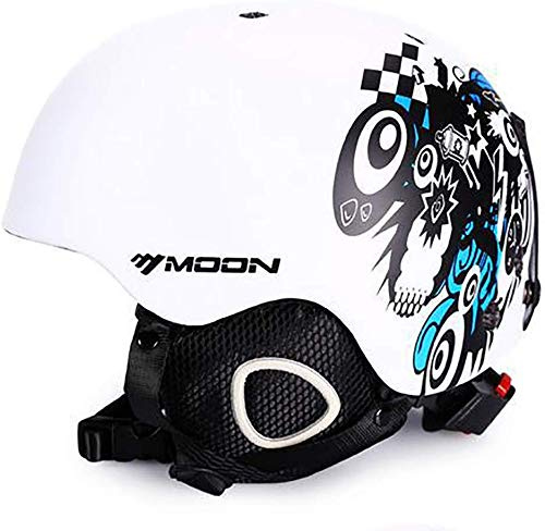Ski & Snow Sports Helmet with Removable Thickened Earmuffs for Adult and Youth Women and Men Snowboarding Skiing Snowboard & Other Extreme Sports (White, X-Large(61~63cm))