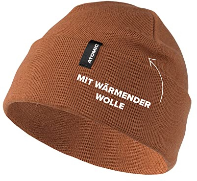 ATOMIC ALPS ROLLED CUFF BEANIE - Warme Mütze für Herren & Damen - Weiche & atmungsaktive Mützen - Wollmütze aus hautfreundlichem Material - Bequeme & schlichte Mütze