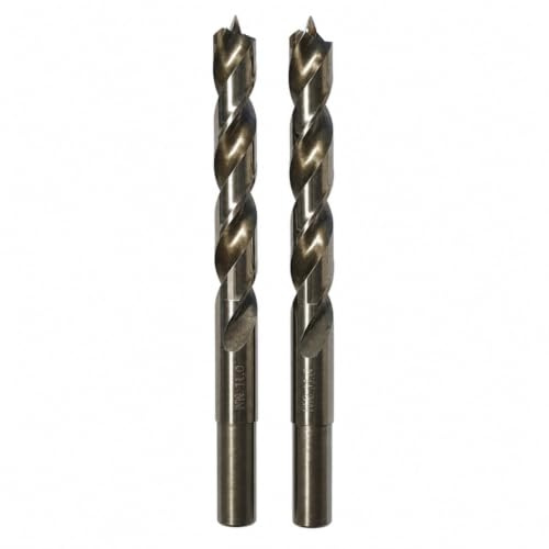 jjw-germany 2 St. HSS-G Präzisions Holzbohrer Spiralbohrer D= 11,0 mm mit Zentrierspitze Schaft 10 mm