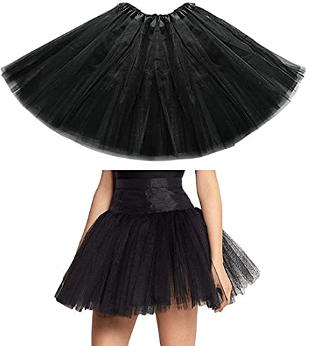 AISOO Girls Tutu Skirts Toddler Kids Princess Dress 3 Layered Ruffle Tiered Ballet Dance Performance Tulle Costumes for Christmas New Year Birthday Theme Party Holiday Wedding Daily Wear, Solid Black