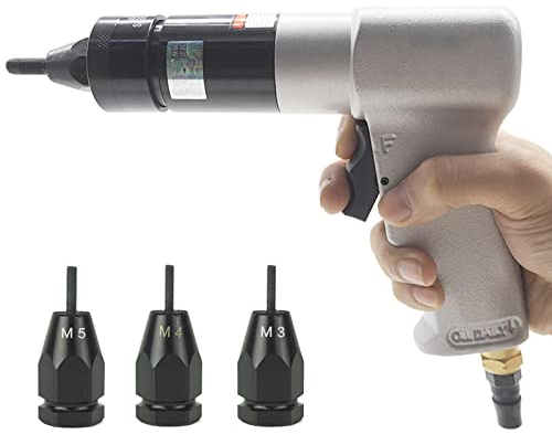 Pneumatische Nietpistole, Nietmutternpistole Nietwerkzeug Automatische Nietpistole Druckluft Werkzeug Geeignet Für Alle Arten Von Metallplatten, Rohren Und Anderen Nieten,M3 M4 M5
