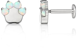 limerencia 18G titanio tragus piercing, 2 piezas médico labio piercing labret enchufe hipoalergénico hélice perforación del oído para el ombligo lengua ceja labio tabique nariz perforación del oído