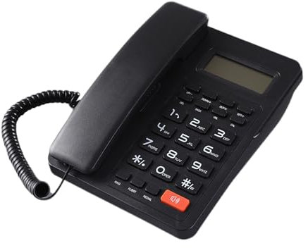 Téléphone fixe filaire à gros boutons avec identification de l'appelant pour la réception, la maison, l'hôtel, le téléphone fixe, les téléphones fixes avec répondeur