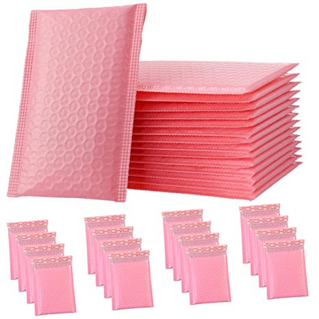 NUOBESTY 60stücke Selbstklebende Luftpolstertaschen Rosa Wasserdichte Versandbeutel Für Sicheren Versand Von Zerbrechlichen Gegenständen Für Kleine Unternehmen