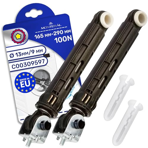 2x Stoßdämpfer Waschmaschine 100N Ø 13/9 mm C00309597 für Merloni | MADE IN EU - MONTERAL
