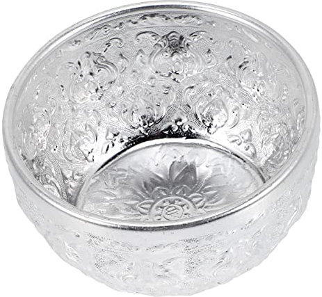 Alipis Metal Bowl Serving Bowls for Home Smooth Edges and Thick Bottom