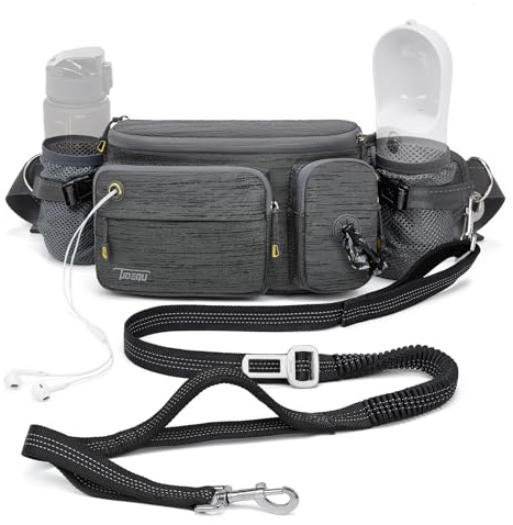 TUDEQU Handfree Dog Leash med midjepack
