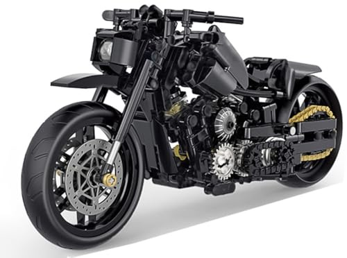 CIJINAY Technik Motorrad Bausteine Set, 586 Klemmbausteine Technic Motorrad Modellbausatz, MOC Supermotorrad Bauset Spielzeug Geschenk für Erwachsene