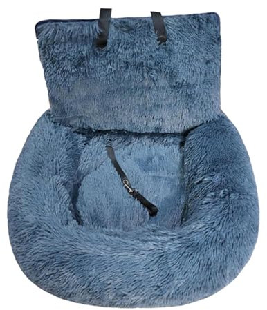 Autositz Hund | Hundebett Auto | Abnehmbar Hundeautositz Sicherheitssitz für Haustiere | Plüsch Warm Hunde Autositz Kissen für Fahrzeug und Innenbereich