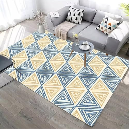 Kunsen 50X80CM Moderne Teppiche Wohnzimmer Das Wohnzimmer, Schlafzimmer und Flur Dekorationen sind langlebig einfach zu pflegen Bettumrandung Teppich Mehrfarbig Haus Dekoration Regenboge
