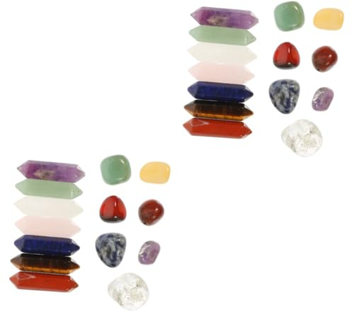 Ipetboom 28piezas Kit Piedras De Cristal Para y Decoración Materiales De Artesanía De Piedras Terapéuticas Para y Amantes Energía Natural