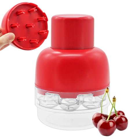 Aleker Cherry Pitter,Food Grade Plastic Cherry Stoner,Portable Stone Remover Pip Remover,Olive Pitter, Cherry Destoner,Easy Squeeze Tool with Grip 8 Cherries for Kids and Jam Making
