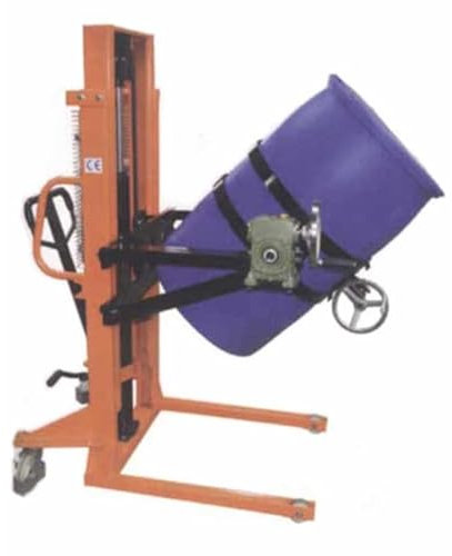 Carrello sollevatore elevatore manuale porta fusti Ø.572mm. kg.400 h.mm.1350 per ribaltare travasare svuotare fusti NDA40BF