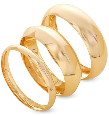 YouthLoxus 3Pcs gold bangle for women, Chunky Gold Bangles, Fashionable Wide Wrist Bracelets Stack Statement Bangles, Women's gold bangle Set Christmas Birthday (3)