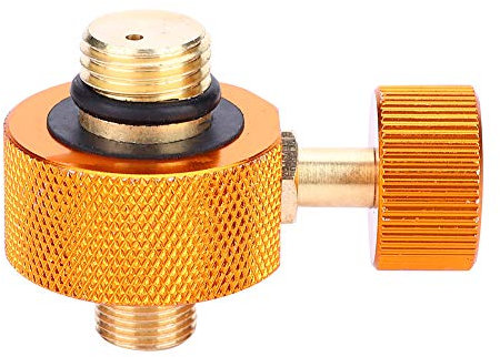 ERYUE Gas Tank Adapter, Mini Portable Copper Gas Cylinder Converter for Middle with Adjustable Knob, Outdoor Camping Stove Use Household, High Pressure Anti Leak
