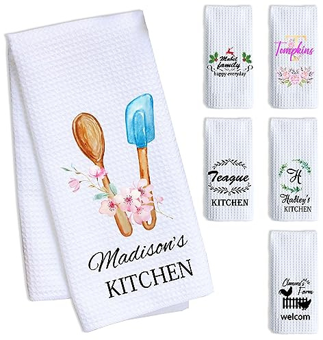 Personalisierte Küchentuch benutzerdefinierte Waffel weben Handtuch Geschenk für Housewarming Hochzeit Freund Geburtstag
