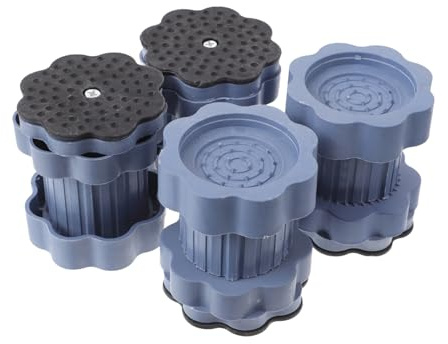 DIYEAH 4pcs Washing Machine Vibrant Mat Anti-vibration Feet Pads Washer Stabilizer Cushions with Adjustable Height Non-skid Plastic Feet for Drum Washing Machines