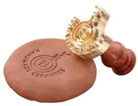 Personalisierter Namenstempel für Keramik & Polymer-Ton, Logo-Stempel | Einzigartige Keramikwerkzeuge für präzise Prägung. Ideales Geburtstagsgeschenk für Liebhaber & Bastler. Hochwertiges Design.