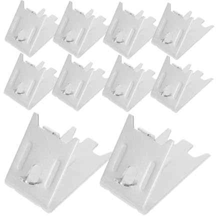 HAMPPLIES 10Pcs Stainless Steel Refrigerator Shelf Clips Fridge Shelf Bracket Supports Strong Grip Corrosion-resistant Replacement Buckles for Freezer and Easy Installation