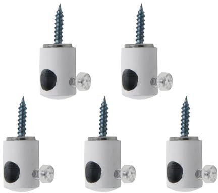 DEKKRYNFV 5 ganchos fijos para colgar en el techo, ganchos de cable para lámpara colgante, abrazaderas de alambre para organizar cables de lámpara, ganchos de metal modernos para iluminación de