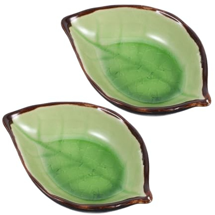ROMISBABA 2 pièces Repose-cuillère Céramique Verte Porte-Couverts Compact et Pratique pour Café Louche et Petites Cuillères Support Élégant pour Comptoir Cuisine Moderne Ferme