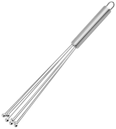 Frusta a sfera in acciaio inossidabile, facile da pulire, riutilizzabile, in metallo, compatibile con la cucina e miscelazione(2PCS 10inch)