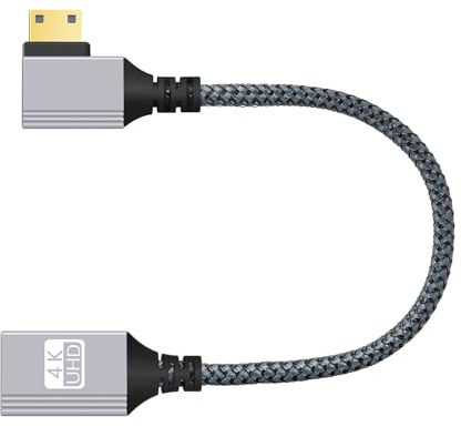 WKabnkn Cable adaptador HDTV macho a HDTV hembra en ángulo de durabilidad para transmisión de video de alta claridad, accesorio electrónico Hdmis macho a hembra