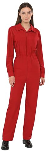 Lpdshaa Damen Arbeitsanzug Overall Arbeitsoverall Mit Elastischem Bund Schutzanzug Halloween Kostüm Horror Outfit Einteiler Arbeitskleidung