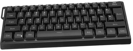 Yanmis Teclado Mecánico Inalámbrico 60%, Retroiluminado RGB Compacto de 61 Teclas con Anti-Fantasma, Bluetooth 2.4G USB con Cable para PC Mac Gaming Typing (Black)