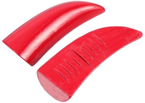 OSALADI 2 Pezzi Coppa Divinatoria in Legno di Sandalo Rosso a Forma di Mezzaluna Motivi di Drago Intagliati, Portatile e Adatta per Ornamenti Cinesi e Pratica Spirituale