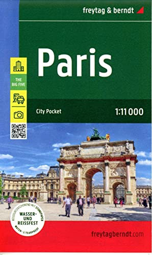 Paris, Stadtplan 1:11.000, freytag & berndt: City Pocket, Innenstadtplan, wasserfest und reißfest (freytag & berndt Stadtpläne)