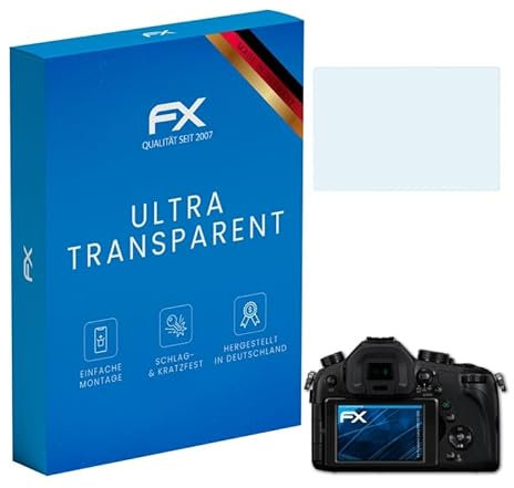 atFoliX Lámina Protectora de Pantalla compatible con Panasonic Lumix DMC-FZ1000 Película Protectora, ultra transparente FX Protector Película (3X)