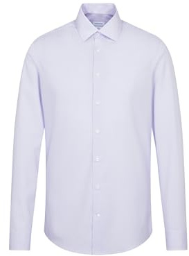 Seidensticker Men's Non-iron Poplin Business Shirt in Slim with Kent-Collar Shirt
