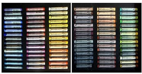 REMBRANT Rembrandt Weiche Pastellkreiden - Box mit 90 Farben,Rembrandt Set of Pastel Dry Sticks 90, Selection Portrait Set, Box 90pcs (France Import)
