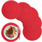 maifey Platzset Rund Rot Abwaschbar, Tischsets Abwaschbar Hitzebeständig Platzdeckchen für Hochzeit, Weihnachten, Fest, Küche(Rot, 32cm)