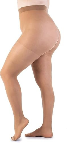 LEELA LAB Strumpfhose Damen Sheer Große Größen 30 Denier, Bequem und Langlebig - Made in Italy