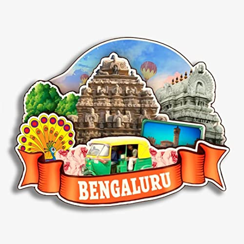 Orlybar Bengaluru Bangalore India Kühlschrankmagnet, Holzkollektion, 3D-Holz, handgefertigt, Reise, Stadt, Souvenirs, Kühlschrankmagnet, Heimdekoration, Geschenk, 733