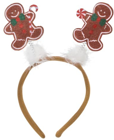 KarnevalsTeufel Haarreif Lebkuchenmann Haarschmuck Advent Party Weihnachtsfeier Lebkuchen Motiv Gingerbread Weihnachtshaarreif