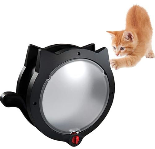 Katzentür, Katzentür Innentür Katzentür Verriegelung Katzenklappe Tür Magnetische 4 Verriegelung Modi Sichere Kunststoff Automatische Katzentür Haustier Safe Hundetür für Innen Außentüren (schwarz)