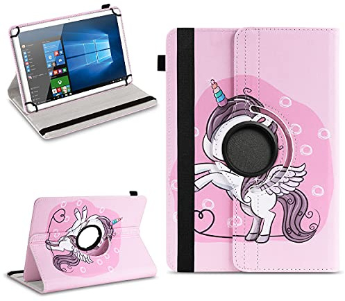 Tablet Schutzhülle kompatibel mit Telekom T Tablet / 2 aus Kunstleder Hülle Tasche Standfunktion 360° Drehbar Schutz Cover Universal Case