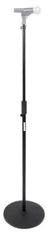Shure by Gator Höhenverstellbarer Mikrofonständer mit 12-Rundsockel, schwarz (SH-RBMICSTAND12)