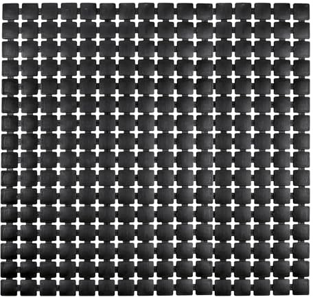 Kleine Wolke Duscheinlage GATTY Schwarz 54x 54 cm | PVC-frei, kann mit der Schere zugeschnitten werden, schneller Wasserabfluss dank Drainage-Löchern