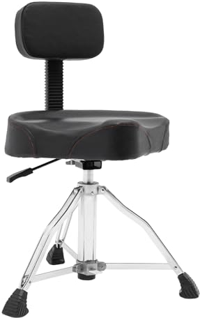SuhoFutus Stehstuhl, Stehhocker mit Lehne, Stehstuhl Höhenverstellbar Bürohocker Ergonomisch Hocker, Schminkhocker mit 360° Drehbarer Sitz, Bügelstuhl Kann 120 kg Tragen, Schwarz