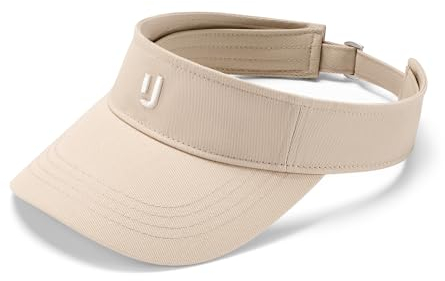 Johnny Urban Visor Cap Damen und Herren Beige - Terry - Sonnenschutz fürs Gesicht - Verstellbare Visier Kopfbedeckung aus Baumwolle - Sommer, Festival, Urlaub