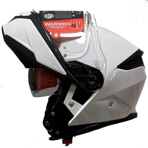 Gullwing Casco de Moto Modular SMK Abatible con Visor Solar Blanco - Homologado P/J ECE 22.06 - Designed