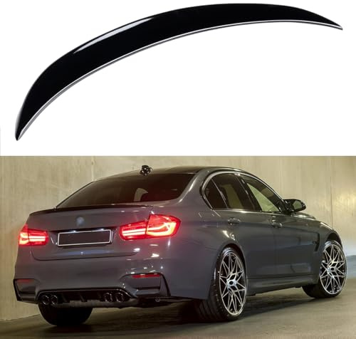 Sport Heckspoiler für BMW 3er F30 Limousine F80 M3 2011-2019, Schwarz Glanz