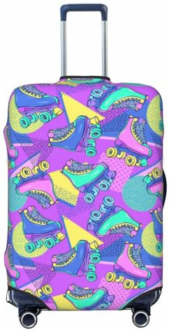 Housse de protection pour valises – Disco Roller Skates Haute élasticité Housse de protection pour bagages (sans bagage), Noir , L